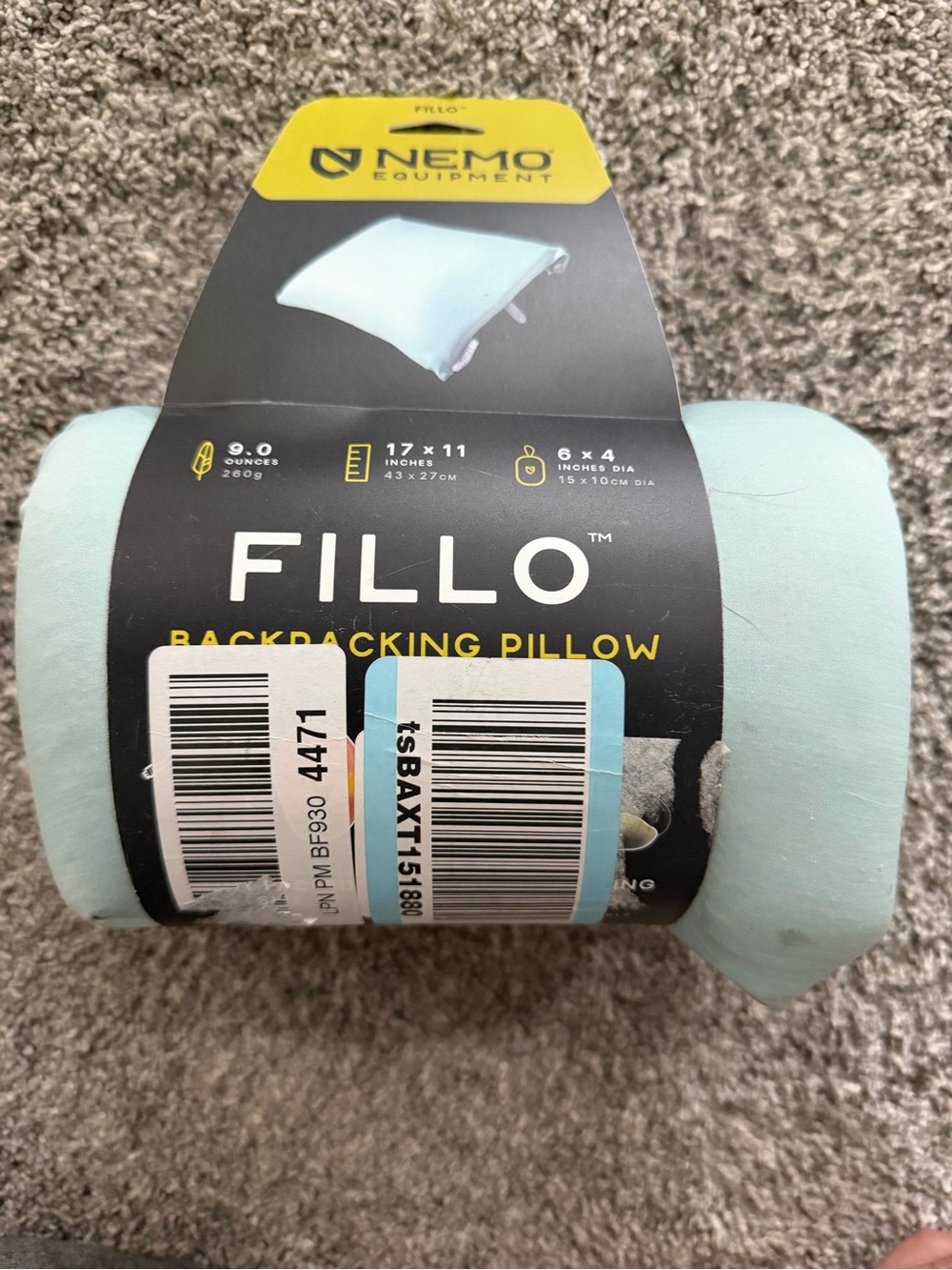Equipment Fillo Backpacking Pillow in Light Blue
